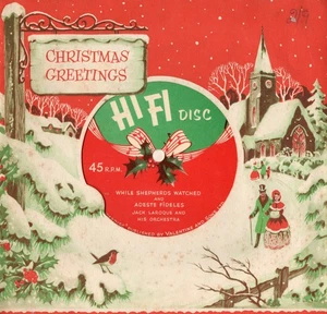 JACK LAROQUE AND HIS ORCHESTRA - CHRISTMAS CARD FLEXI DISC 45RPM - NOVEL PRESENT - Picture 1 of 4