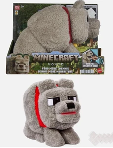 Juguete de peluche Mattel Minecraft Dennis The Wolf con acción de alimentación y sonido, mod de comida - Imagen 1 de 4