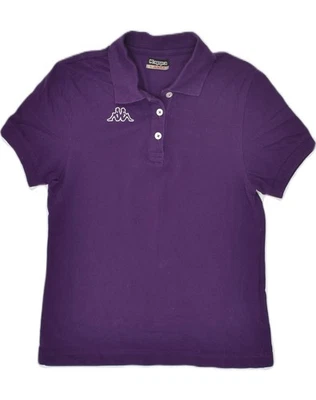 KAPPA Womens Polo Shirt UK 14 Large Purple Cotton XH04 - Image 1 of 3