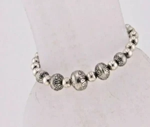 NEW"Carolyn Pollack Relios Sterling Silver 925 Desert Pearl Memory Wire Bracelet - Picture 1 of 9
