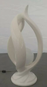 HELIX LAMP MID-CENTURY MODERN VINTAGE LARGE 22" RETRO CERAMIC MCM MINIMALIST HTF - Picture 1 of 12