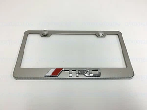 1pc 3D "TRDemblem" STAINLESS STEEL Chrome Metal License Plate Frame w/Screw caps - Picture 1 of 4