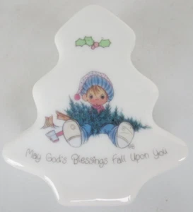Precious Moments 1989 - May Gods Blessings Fall Upon You Trinket Box w/ Lid - Picture 1 of 9