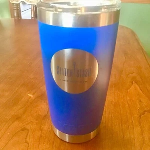 Yeti Advertising Rambler Tumbler 20 oz Commuter Travel Royal Blue with Slide Lid - Picture 1 of 6