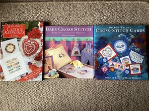 Bundle of 3 Pattern Books -Cross-Stitch Cards, Cards & Keepsakes & Baby Patterns - Picture 1 of 24
