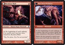 Reckless Waif // Merciless Predator Innistrad 2x - Lightly Played, English MTG M