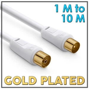 TV Extension Cable PAL Male to Female Aerial Flylead Antenna Cord Lead 1m 3m 5m - Picture 1 of 15