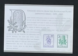 1994 REPLICA CARD No.30 1959-60 FLORA UNISSUED DESIGNS PRE-DECIMAL STAMPS - Picture 1 of 2