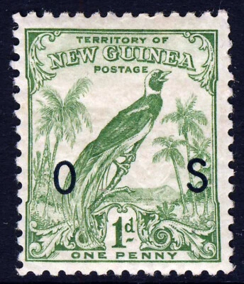 NEW GUINEA 1931 OFFICIAL 1d. Bird of Paradise Overprinted OS SG O31 MINT - Image 1 of 2