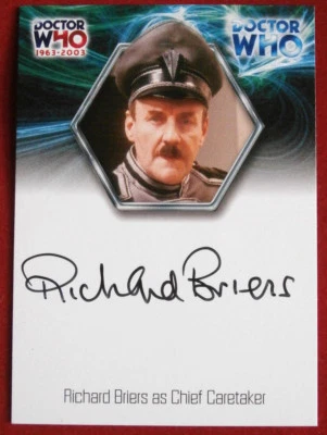 DR WHO - RICHARD BRIERS - Chief Caretaker - Personally Signed Autograph Card - Image 1 of 2
