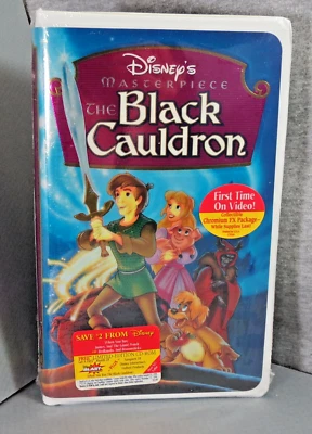 The Black Cauldron  Masterpiece Collection VHS  New / Sealed / Hype Stickers Foto 1 de 4