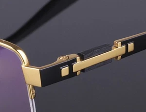 PURO Titanio Prescripción Hombre Medio Borde Gafas Marco Óptico Anteojos Capables de Rx - Imagen 1 de 6