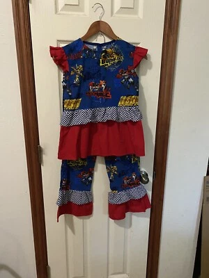 Girls Transformers Pajama Set, handmade, size 12 - Image 1 of 4