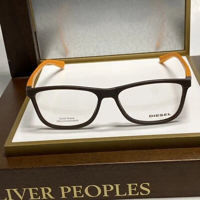 Nuevas gafas DIESEL DL 5176 049 marrón y naranja 54-15-140 monturas de borde completo Foto 1 de 4