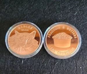 Dos monedas crujientes de cebada de cobre 100 - Imagen 1 de 1