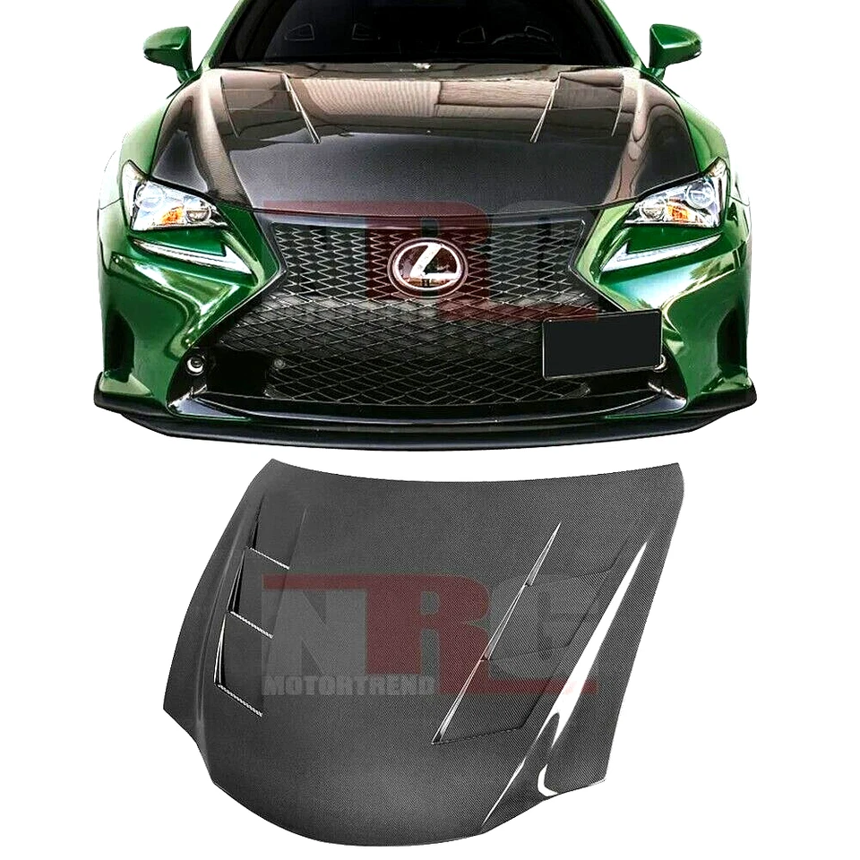 Capó de fibra de carbono ventilado estilo para Lexus RC200t RC300 RC350 TS 2015-2024 RC Foto 1 de 4