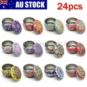 AU 24PCS 50ML Empty Xmas Candle Tins Jars Container for DIY Candle Making - Picture 1 of 12