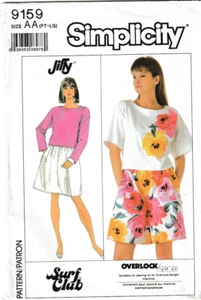 Simplicity Pattern 9159 CUTE Surf Club Crop Tops, Skirt, Shorts Size 6-24, FF - Picture 1 of 2