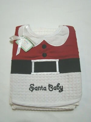 Baby Holiday, conjunto de babero y tela eructa "Santa Baby" - banda nueva-con etiqueta Foto 1 de 3