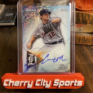 2021 Bowman Sterling CASEY MIZE Silver Sparkle Prizm Refractor AUTO #d 44/99 RC