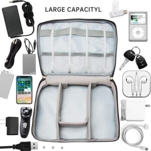 USB Travel Cable Organizer Bag Electronic Accessories Drive Case Storage Charger - Picture 1 of 8