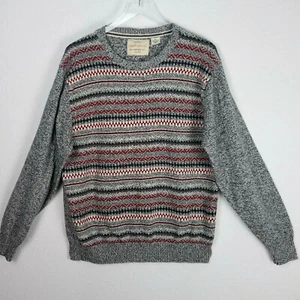 ORIGINAL WETTERFESTER VINTAGE Herren Pullover XL grau rot Weihnachten Klassiker  - Bild 1 von 8