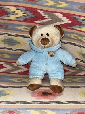 Ty BABY BEAR BLUE PJ 10in Soft Plush 2017 blue Non Removable PJs Love To Baby - Image 1 of 4