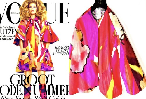 Giacca tweed acquerello rosso rosa 7K Chanel 2015 cappuccio 34 36 38 2 4 6 S M