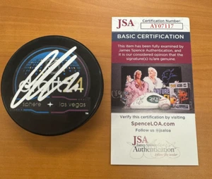 Macklin Celebrini Signed Autographed 2024 NHL Draft Puck San Jose Sharks JSA COA - Picture 1 of 2