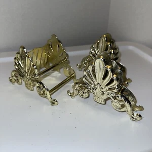3pc GOLD PLATED BUFFET CADDIES FOR SILVERWARE UTENSILS - Picture 1 of 10