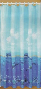 Dolphin Fabric Shower Curtain (#EBRTR-1806) - Picture 1 of 3