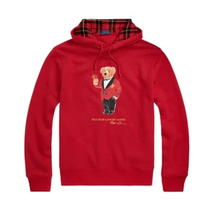 Polo Ralph Lauren Big & Tall Red Lunar New Year Polo Bear Fleece Hoodie New - Picture 1 of 4