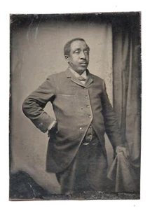 TINTYPE - BLACK GENTLEMAN - Picture 1 of 2