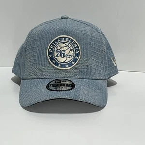 Philadelphia 76ers New Era 9Forty A-Frame Denim Blue SnapBack Adjustable Hat - Bild 1 von 5