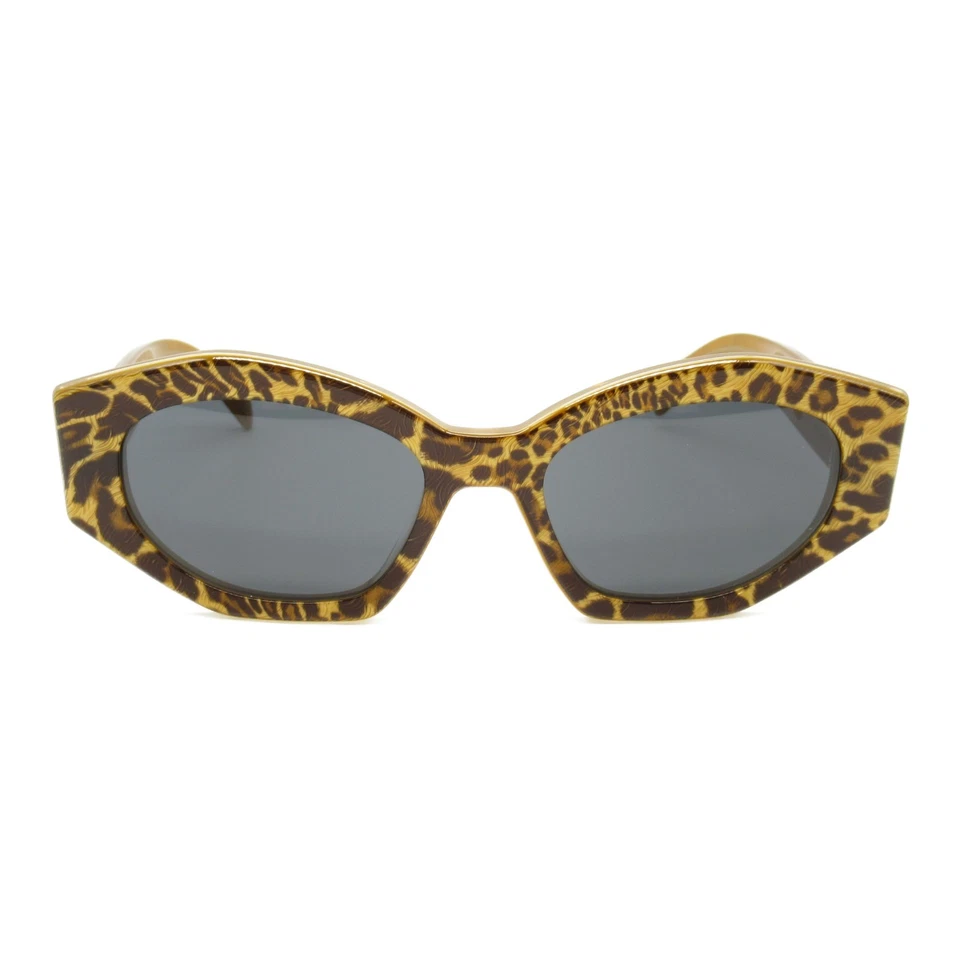 CELINE 太阳镜 眼镜 40238U47A 醋酸纤维 棕色 豹纹 深灰色 全新 女式 — 第 1/4 张图片