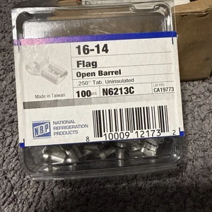 NRP 16-14 Ga. 0,250" Tab Buchse offener Lauf Schnellkupplungen (100 Stück) - Bild 1 von 2