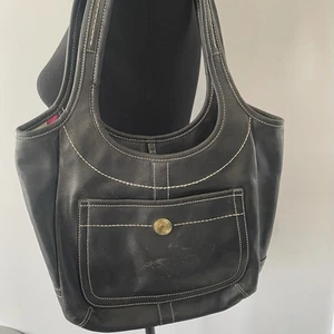 Coach Vintage Legacy Ergo Hobo Leather Bag Shoulder Black Used Damage/Flaws ** - Picture 1 of 8