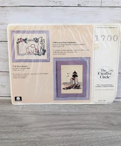 VTG The Creative Circle 1700 Three Bears/LIghthouse Cross Stitch Kit In Package - Picture 1 of 3