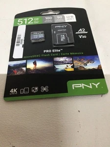 PNY Technologies 512 Go Pro Elite microSDXC U3 Flash P-SDUX512U3100PRO-GE (43680) - Photo 1 sur 3