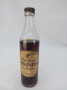 Vintage Prohibition Era Detroit MI DAC Athletic Club Sarsaparilla VOLLE Flasche RAR - Bild 1 von 8