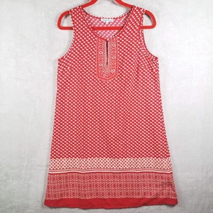 Vestido sin mangas Claudia Richard rojo de verano sin mangas mediano bordado boho playa - Imagen 1 de 12
