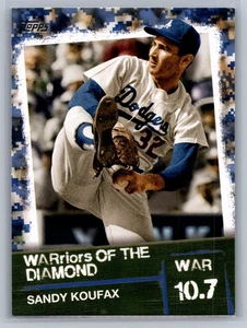 2020 Topps Warriors of the Diamond Sandy Koufax Blue Parallel #WOD-24 Dodgers - Picture 1 of 2