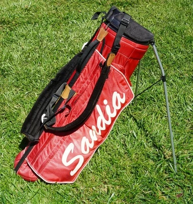 Bolso de transporte vintage PING divisores de 4 vías correas de hombro dobles rojo SANDIA Foto 1 de 4