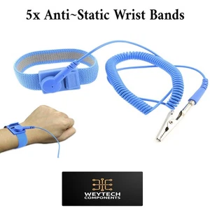 5x Anti Static Wrist Strap ESD Grounding Electricity Discharge Band Bracelet - Picture 1 of 2