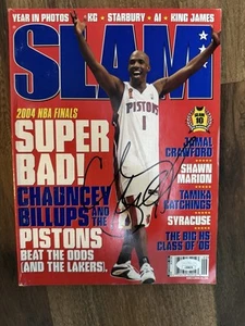 CHAUNCEY BILLUPS SIGNIERT Slam Magazin Detroit Pistons MVP JSA - Bild 1 von 1