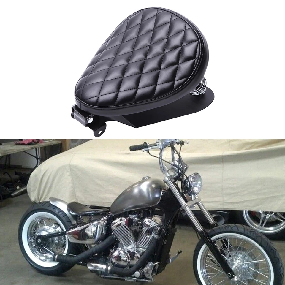 Assento solo driver PU com molas para Honda VTX 1300 1800 Bobber Chopper personalizado - Imagem 1 de 4