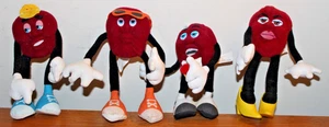Juego de 4 peluches vintage California Raisins Posable - Imagen 1 de 12
