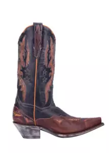Dan Post Women's Amelia Chocolate/Tan Leather Cowboy Boots DP3742 6.5M - Picture 1 of 10