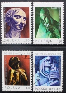 POLAND 1975 Xawery Dunikowski Centenary Sculpture. Set of 4 USED/CTO SG2395/2398 - Picture 1 of 1