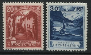 Liechtenstein 1930 20 and 30 rappen unmounted mint NH - Foto 1 di 1